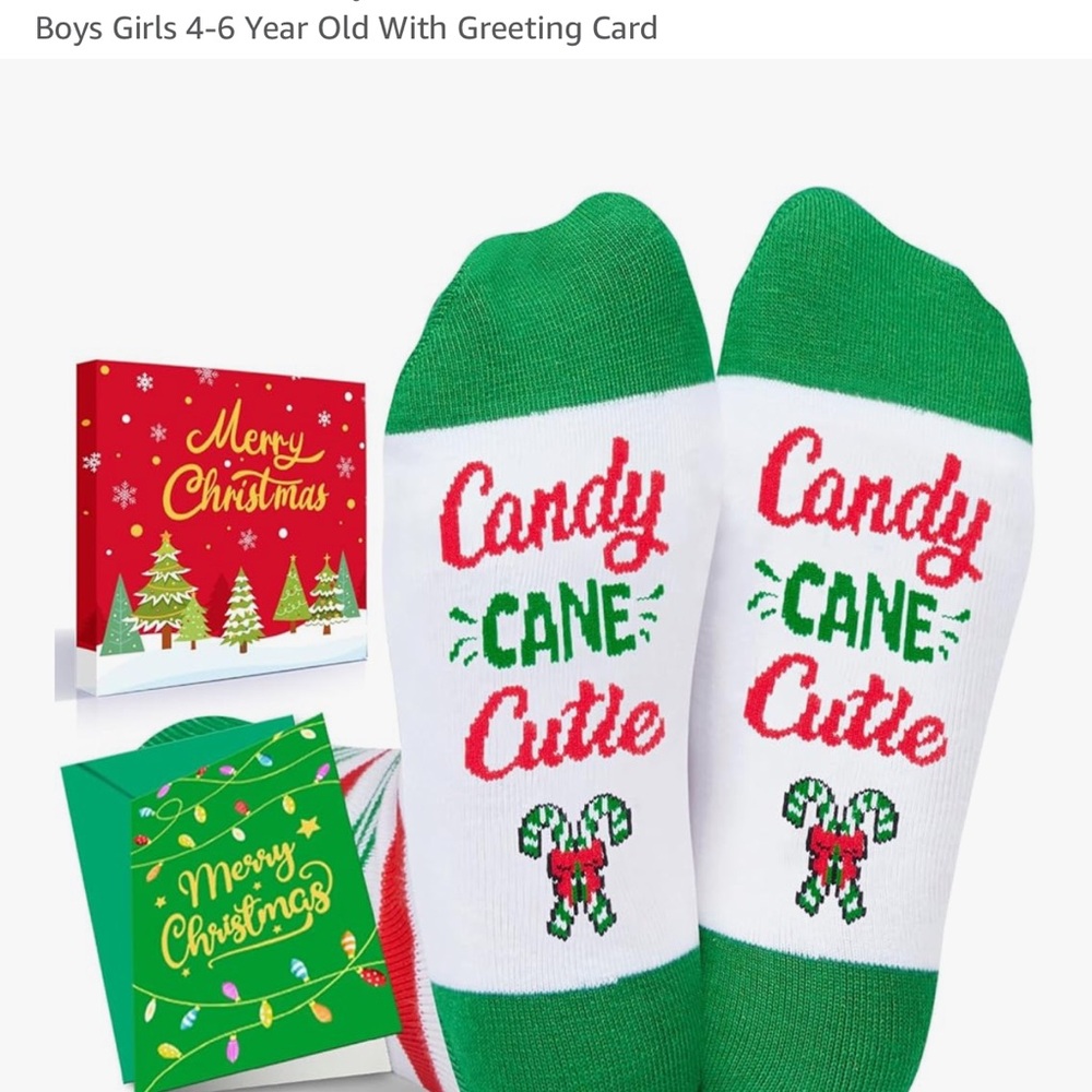 Green and White Festive Socks with Candy Cane Design